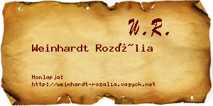 Weinhardt Rozália névjegykártya
